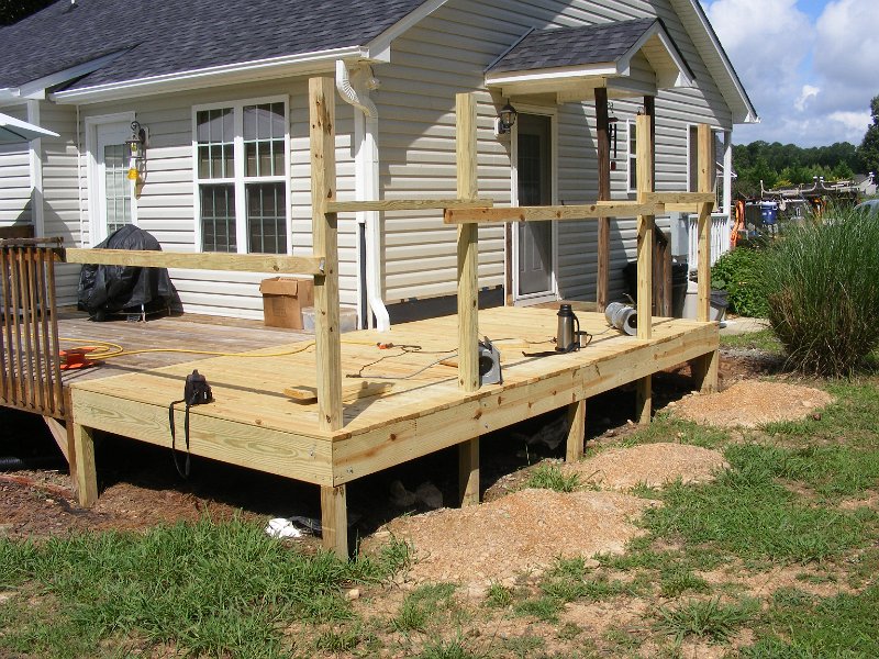 Deck Addition With Privacy Rail