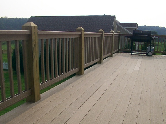 Composite railings with 6x6 posts
