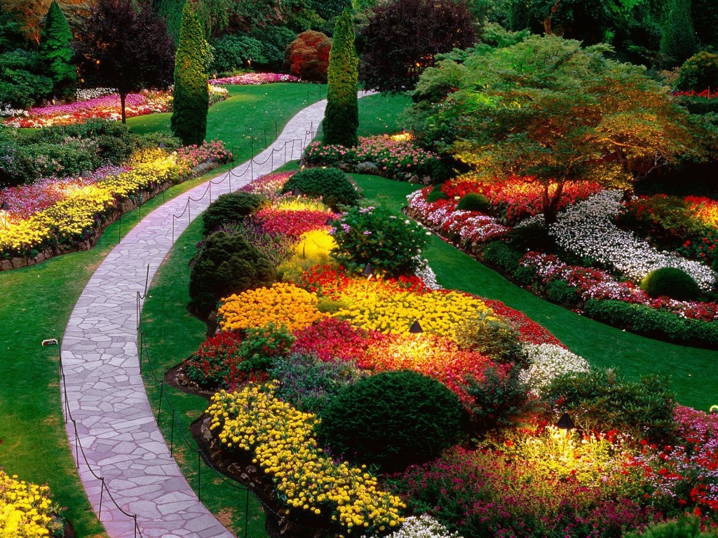 March flower garden