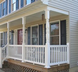vinyl handrails and porch columns