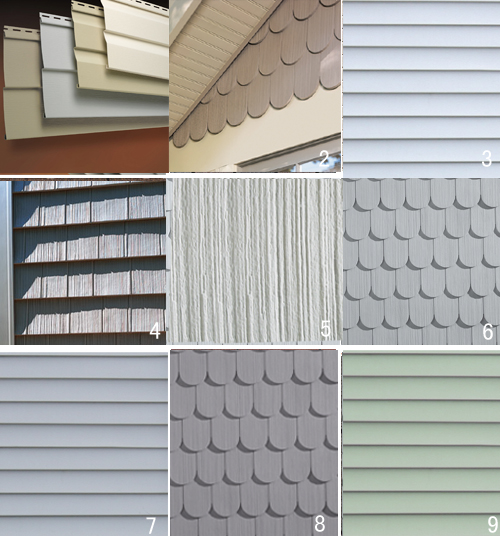 types of siding vinyl