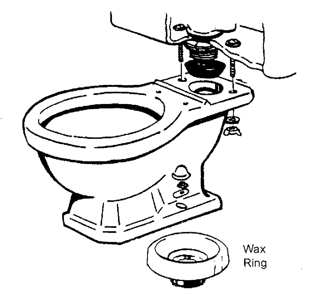 toilet diagram depicting wax seal