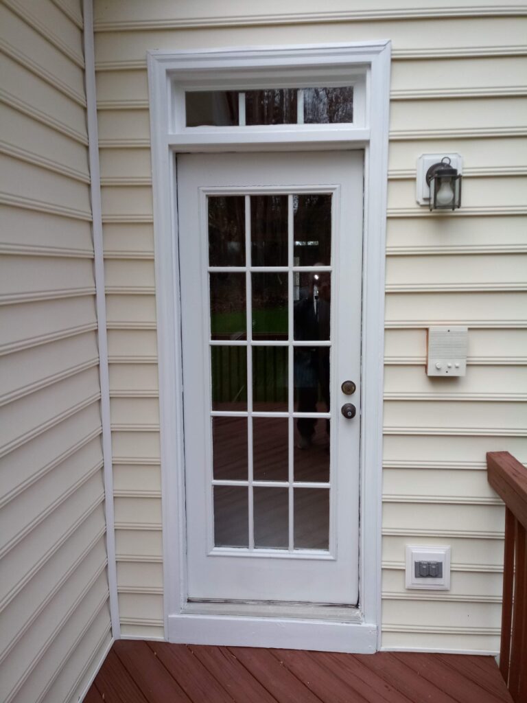 Door with transom window